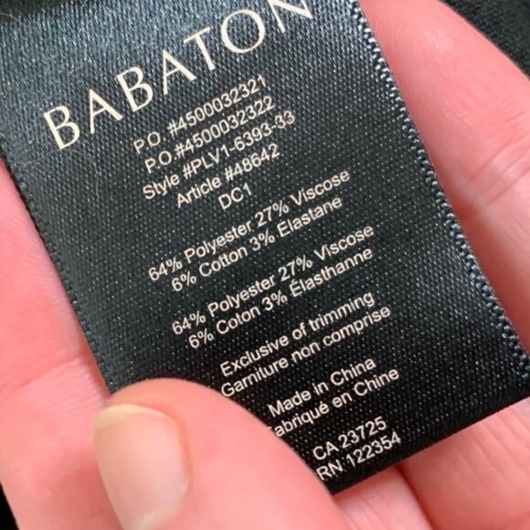 Aritzia Babaton Finch Pants Trouser Jogger Cuff Skinny Leg Zipper Ankle black XS - Picture 10 of 14